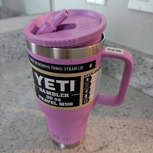 New! DESERT BLOOM Yeti Rambler 30oz Travel Mug with Straw Lid